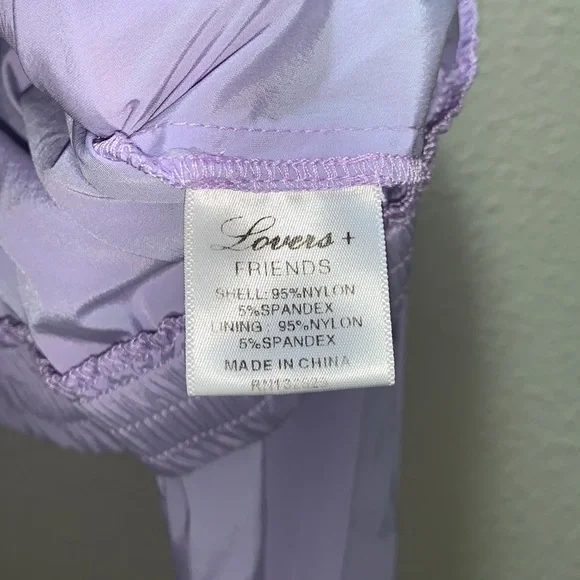 Lovers & Friends Lavender Crop zip-up Retro Windbreaker lightweight crop jacket - Picture 14 of 17